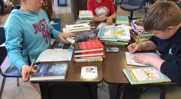 Students using new books