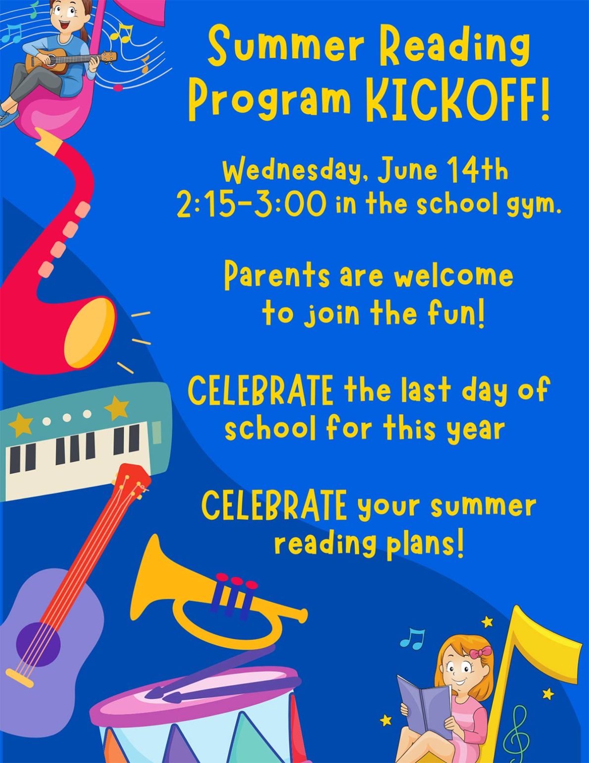 Summer Reading Program KICKOFF! (June 14th)